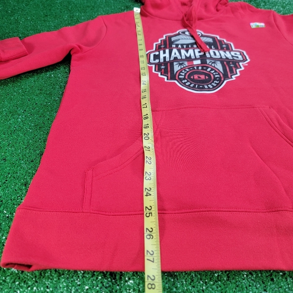 Georgia Bulldogs Back To Back National Champions Men's Hoodie Sz Medium Red New - Picture 5 of 7